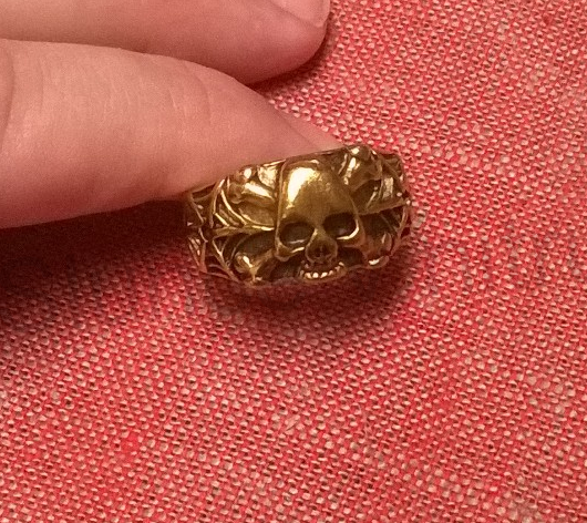 Pánský originální prsten s lebkou - 20,7 mm (BP179)