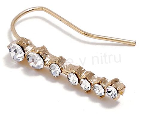 Netradiční náušnice Tribal s kamínky (BB132)