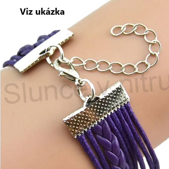 Pletený kožený náramek Sova (BC225)