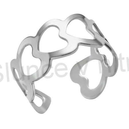 Otevřený prstýnek z chirurgické oceli (BP182)