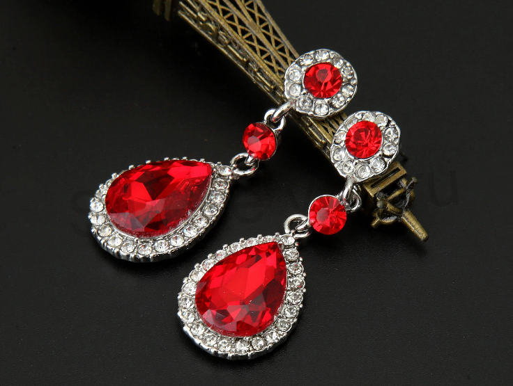 Dlouhé štrasové modní náušnice (BB137)