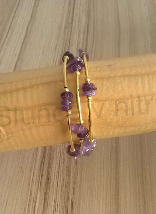 Minerální náramek s ametystem (BC251)