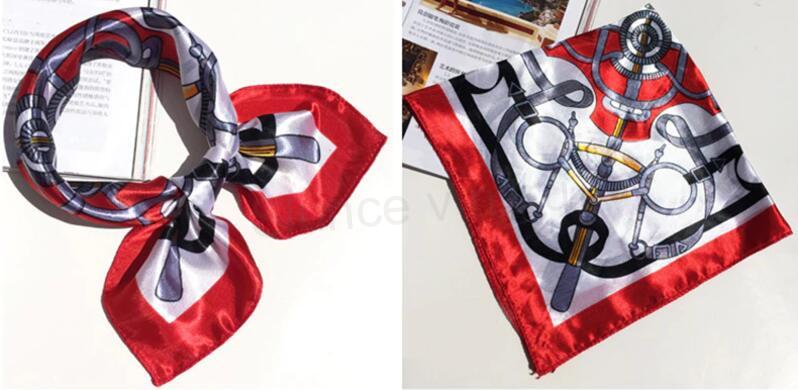 Dámský vzorovaný hedvabný šátek (H104)