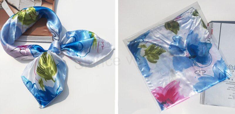 Dámský vzorovaný hedvabný šátek (H106)