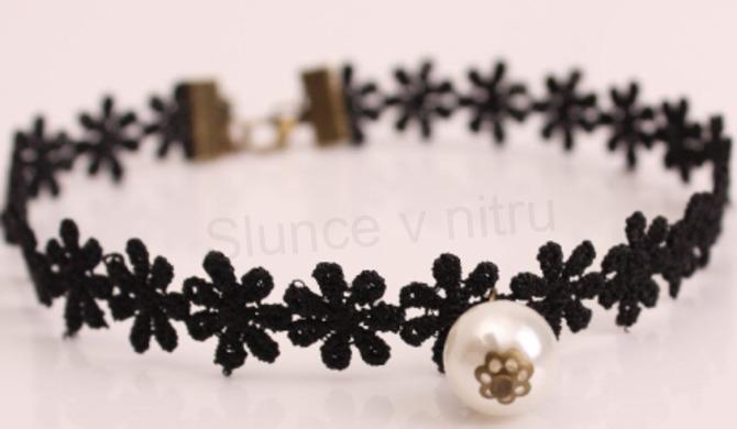 Náhrdelník choker s perličkou (BD104)