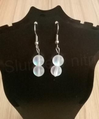 Minerální  naušnice měsiční kámen (X25)