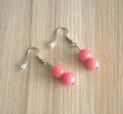 Minerální Rodochrositové naušnice (X28)