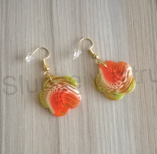 Pozlacené náušnice lastura (BB150)