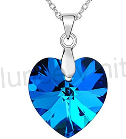 Postříbřená souprava šperků srdce, srdíčko se Swarovski Elements (BE67)