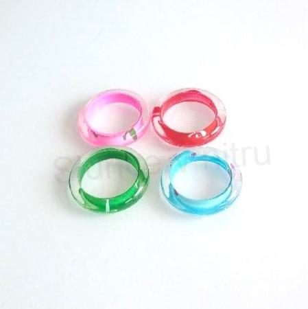 Prsten barevný více barev 16,8 mm z pryskyřice (BP197)