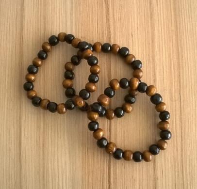 Dřevěný korálkový náramek (BC259)