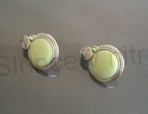 Náušnice klipsy s polodrahokamy 23,3  x 29,5 mm (BB168)