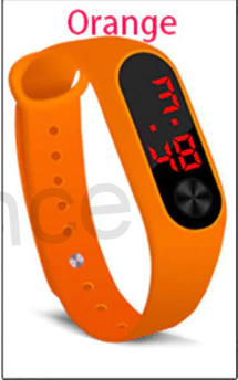 Sportovní nepromokavé hodinky oranžové (H112)