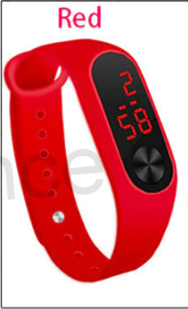 Sportovní nepromokavé hodinky červené (H113)