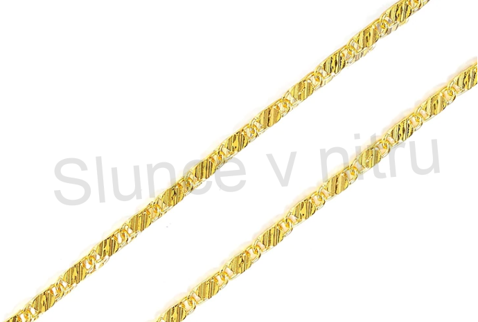 Pozlacený řetízek - 2,4 mm, 75 cm (Y8)