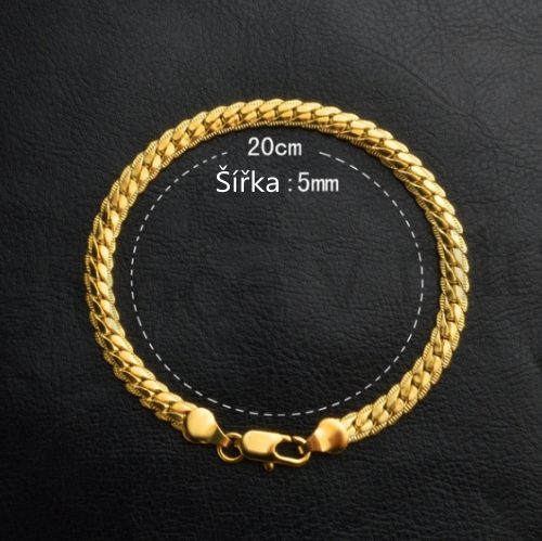 Pozlacený řetízkový náramek (BC322)