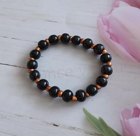 Dřevěný korálkový náramek 16 cm (BC362)