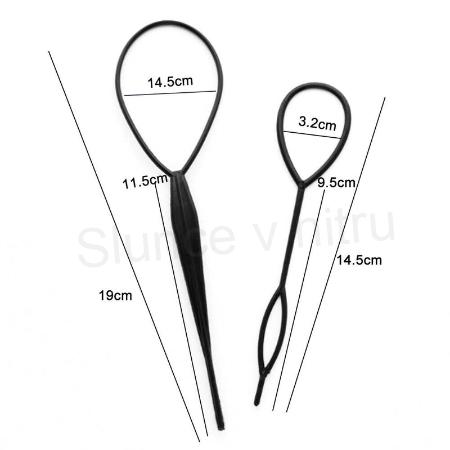 Provlékací spona na vlasy - 2 kusy Modrá (H18)