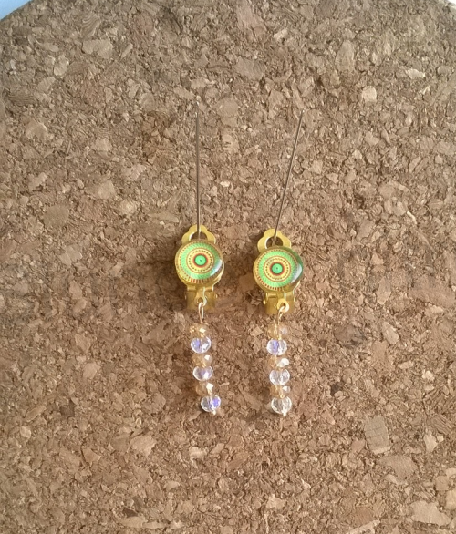 Náušnice klipsy swarovski element (BB188)