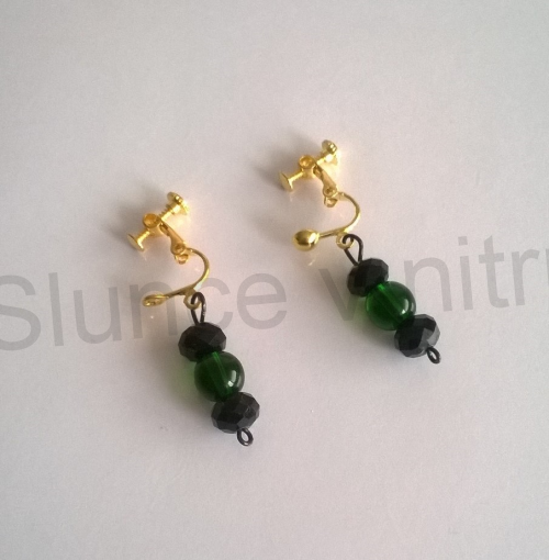 Náušnice klipsy swarovski šroubovací (BB213)