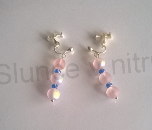 Náušnice klipsy swarovski šroubovací (BB219)