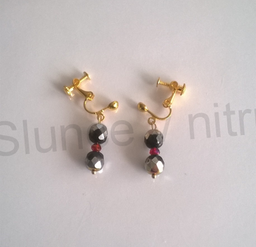 Náušnice klipsy se swarovskim šroubovací (BB243)