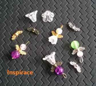 Plastové korálky zvoneček, kytička 9,5 x 5 mm 20 kusů v balení | oranžové (AC185)