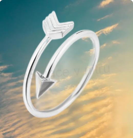 Pozlacený otevřený prstýnek Amoruv šíp nastavitelný zlatý (BP282)