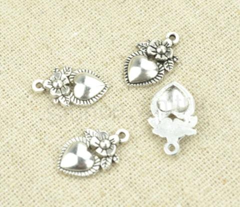 Přívěsek Srdce postříbřeno – 12 × 18 mm (AA194)  