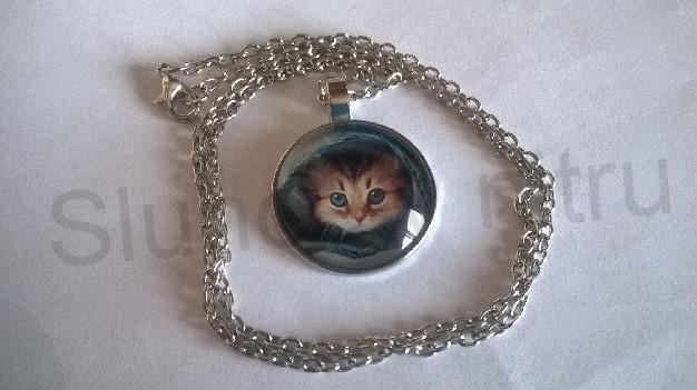 Náhrdelník s přívěškem Kočka platinová (BD143)