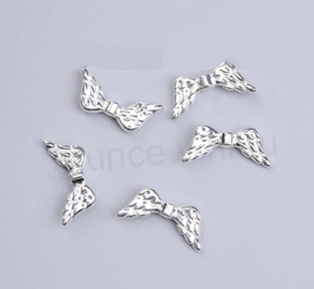 Andělské křídlo postříbřené 8,5 x 19 mm (AC206)