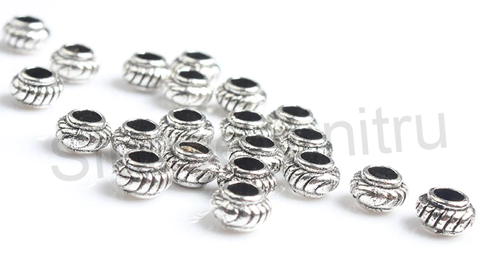 Kovový korálek - mezidíl 5,5 x 3,5 mm (AA225)