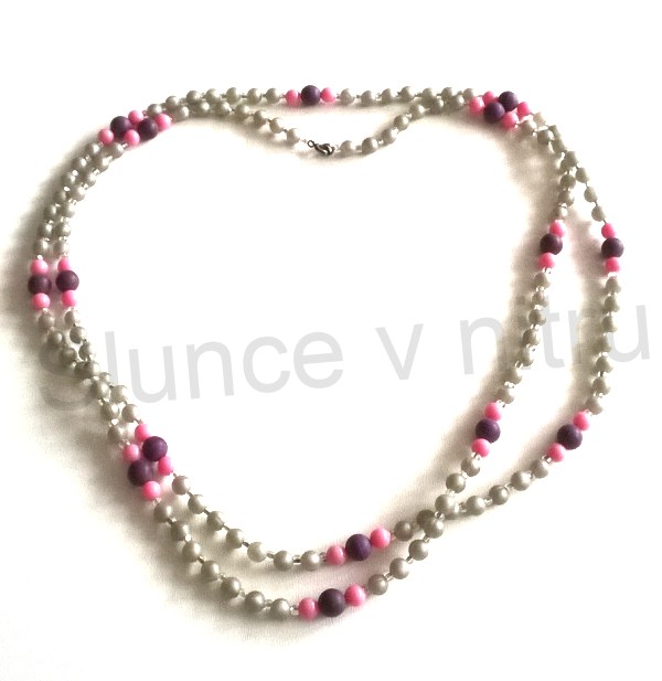 Náhrdelník starožitný dlouhý korálkový (BD181)