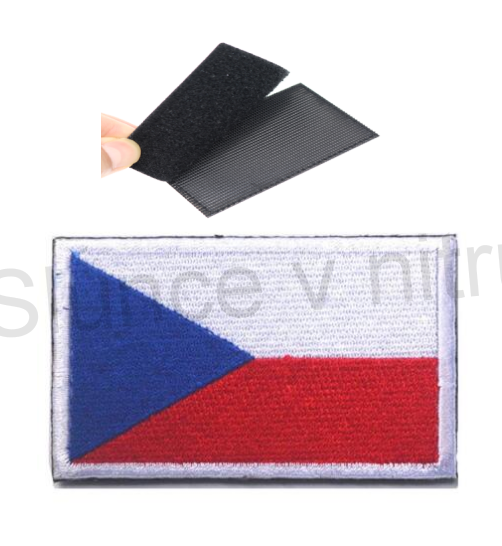 Vojenská našivka na suchý zip vlajka česká republika (C242)