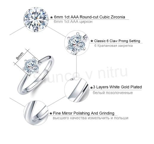 Dámský prsten se zirkonem AAA CZ – šestiúhelníkový design, vysoký lesk (BP42) (BP42)