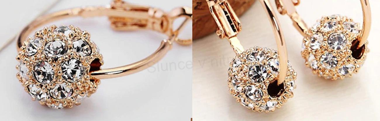 Náušnice Swarovski elements kruhové barevné číslo 2 (BB270)