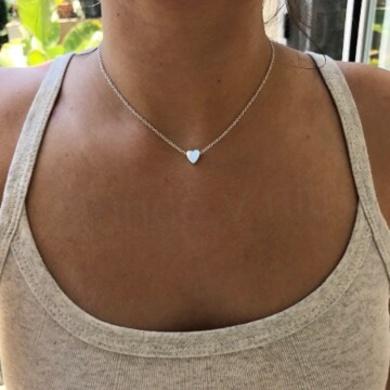 Náhrdelník s ozdobou srdíčko pozlacený (BD210)