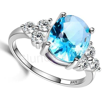 Postříbřený prsten se zirkonem a křišťály velikost 56 (BE125)