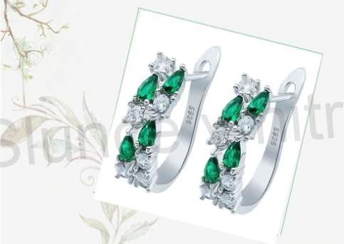 Postříbřené zirkonové naušnice (BE202)