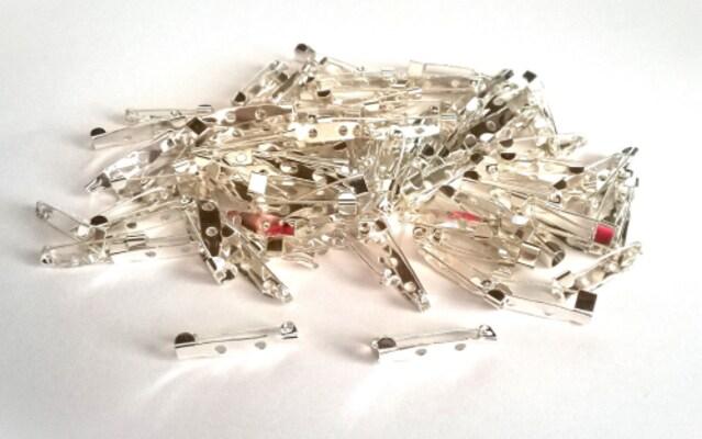 Brožový můstek 25 mm – stříbrná barva (C287)