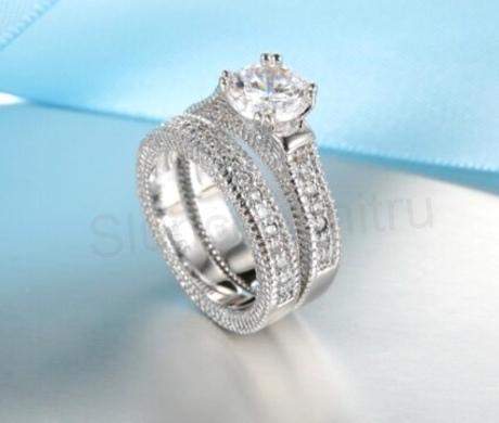 Snubní prsteny se zirkony velikost 51 (BE136)