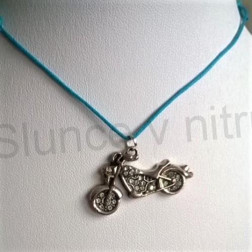 Provázkový náhrdelník přívěšek motorky (BD35)