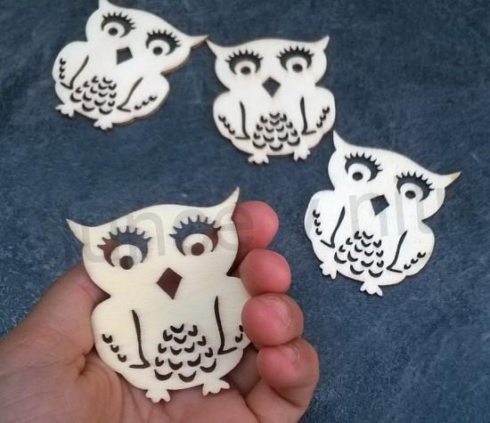 Dřevěné výřezy - ozdoba Sova (V6)