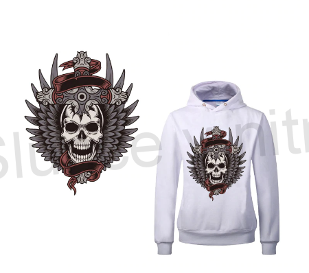 Moto nášivka Lebka (C301)