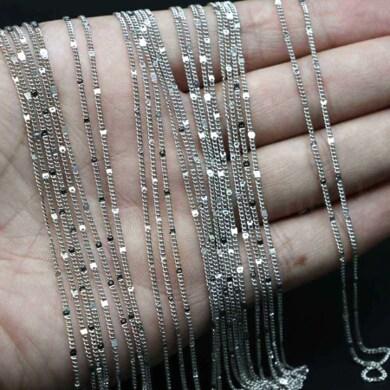 Jemný řetízek 40 cm - platinový (Y12)