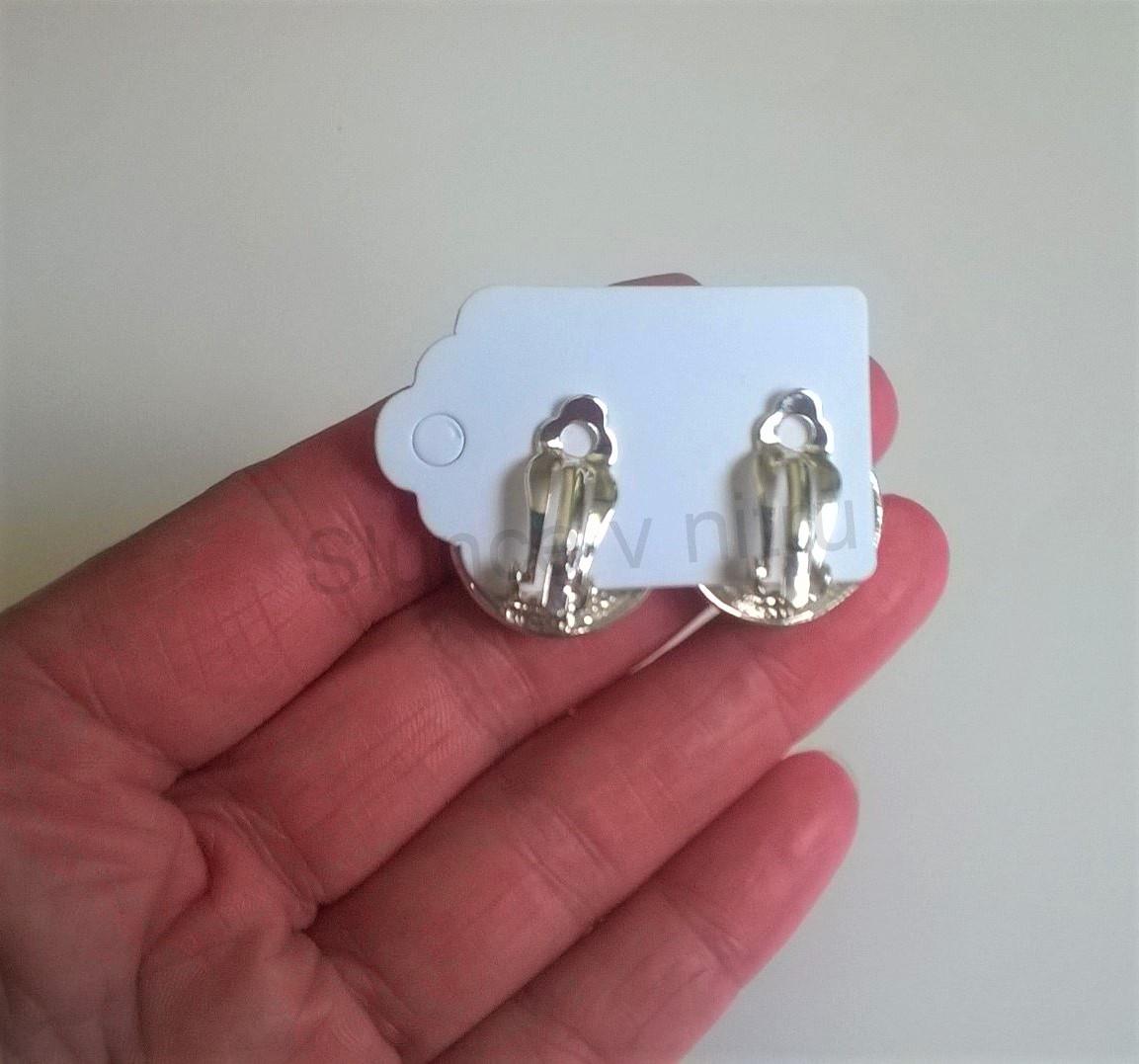 Náušnice klipsy ozdobné 22,3 x 22,3 mm (BB283)