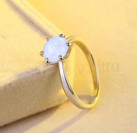 Postříbřená opálová souprava šperků (BS38) 