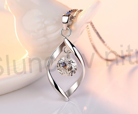 Postříbřená souprava se zirkonem (BE144)