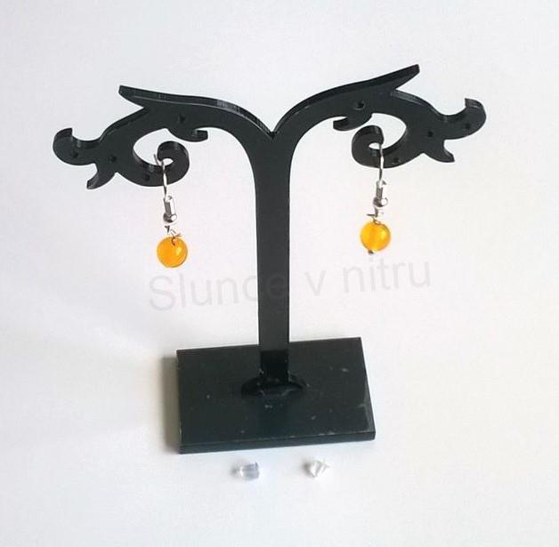 Minerální achátové náušnice 6,3 mm (X225)