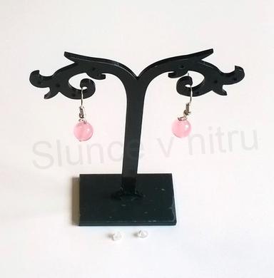 Minerální Růženínové náušnice (X228)